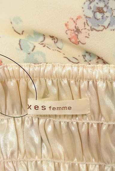 axes femme（アクシーズファム）の古着「裾プリーツ花柄シフォンワンピース（キャミワンピース）」大画像６へ