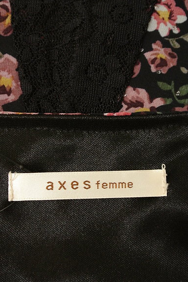 axes femme（アクシーズファム）の古着「小花柄ラメシフォンミニワンピ（ワンピース・チュニック）」大画像６へ