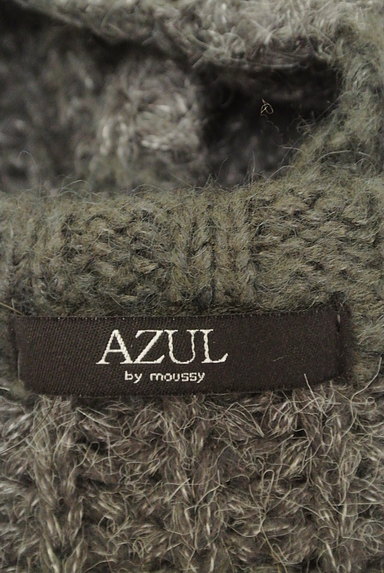 AZUL by moussy（アズールバイマウジー）の古着「Ｖネックボーダーローゲージニット（ニット）」大画像６へ