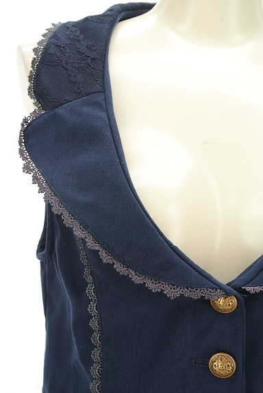 axes femme（アクシーズファム）の古着「裾フリル刺繍入りコンパクトベスト（ベスト・ジレ）」大画像４へ