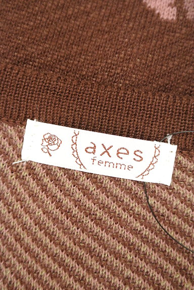 axes femme（アクシーズファム）の古着「装飾ボタンバラ柄カーディガン（カーディガン・ボレロ）」大画像６へ