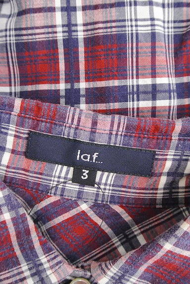 la.f...（ラエフ）の古着「チェック柄ロングカジュアルシャツ（カジュアルシャツ）」大画像６へ