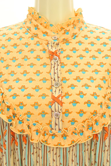 TSUMORI CHISATO（ツモリチサト）の古着「フリル切替総柄ロングワンピース（ワンピース・チュニック）」大画像４へ