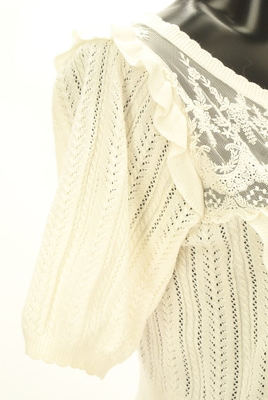 LIZ LISA（リズリサ）の古着「透かし編み刺繍チュールカーディガン（カーディガン・ボレロ）」大画像５へ