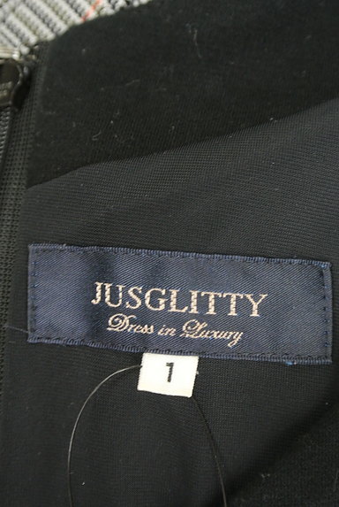 JUSGLITTY（ジャスグリッティー）の古着「チェック切替ドッキング7分袖ワンピ（ワンピース・チュニック）」大画像６へ