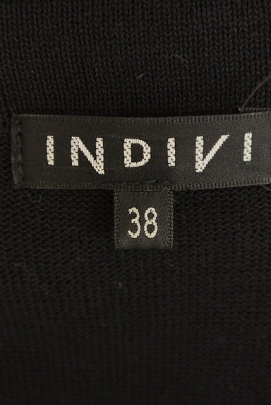 INDIVI（インディヴィ）の古着「ウエストリボンストライプ柄ニットワンピ（ワンピース・チュニック）」大画像６へ