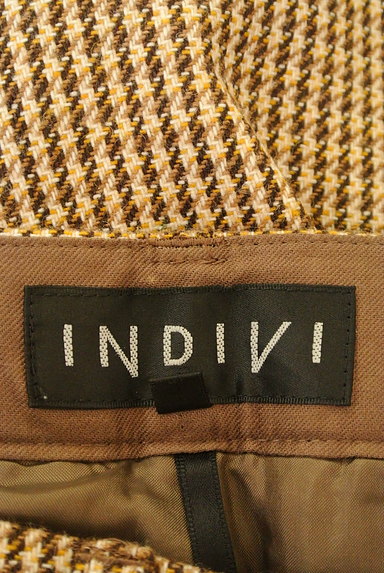 INDIVI（インディヴィ）の古着「千鳥柄アンクルワイドパンツ（パンツ）」大画像６へ