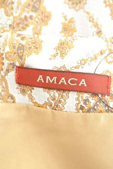 AMACA（アマカ）の古着「ダマスク柄Ａラインワンピース（ワンピース・チュニック）」大画像６へ