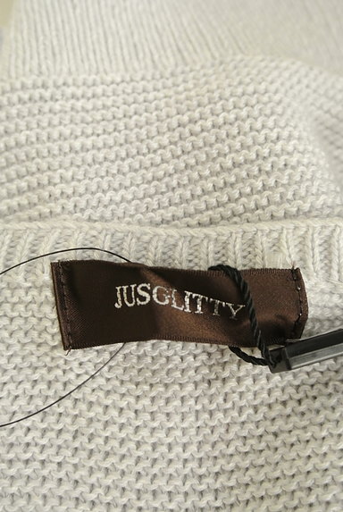 JUSGLITTY（ジャスグリッティー）の古着「パールアクセ付きソフトニット（ニット）」大画像６へ