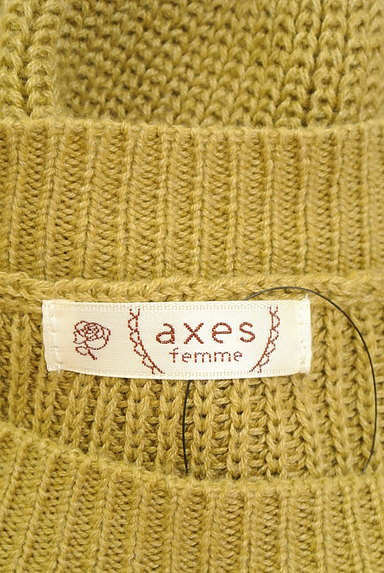 axes femme（アクシーズファム）の古着「袖ボタン斜めケーブル編みニット（ニット）」大画像６へ