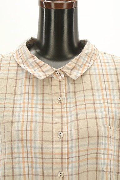 SM2（サマンサモスモス）の古着「チェック柄コットンリネンシャツ（カジュアルシャツ）」大画像４へ
