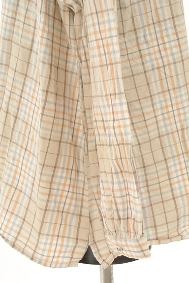 SM2（サマンサモスモス）の古着「チェック柄コットンリネンシャツ（カジュアルシャツ）」大画像５へ