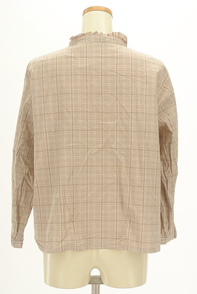SM2（サマンサモスモス）の古着「フリルバンドカラーチェックシャツ（カジュアルシャツ）」大画像２へ