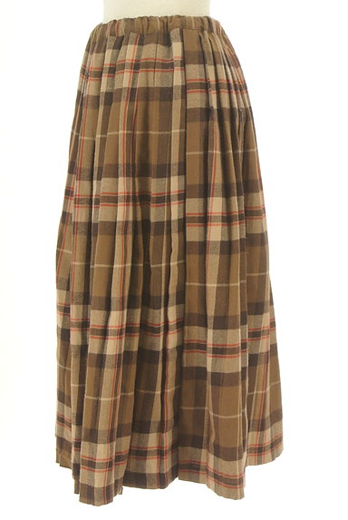 SM2（サマンサモスモス）の古着「チェック柄タックフレアロングスカート（ロングスカート・マキシスカート）」大画像３へ
