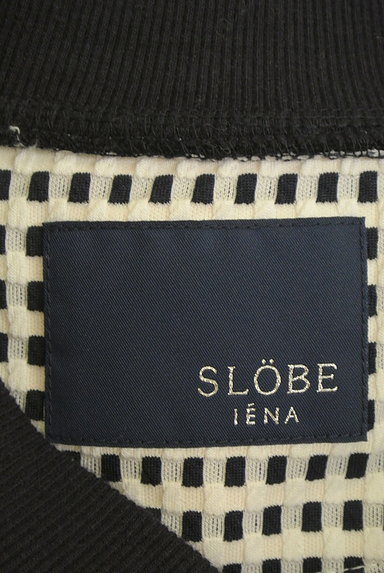 SLOBE IENA（スローブイエナ）の古着「バイカラーチェック柄ブルゾン（ブルゾン・スタジャン）」大画像６へ