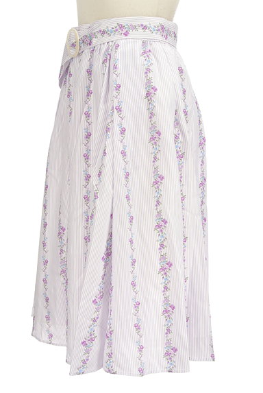 LAISSE PASSE（レッセパッセ）の古着「花柄ストライプフレアスカート（スカート）」大画像３へ