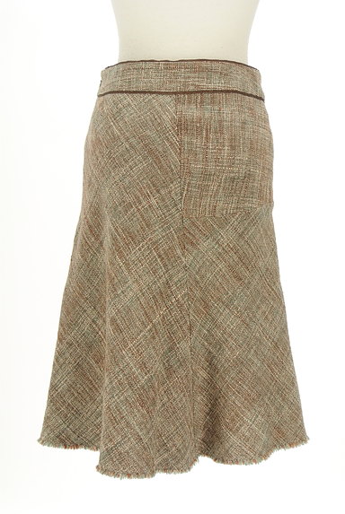 TOMORROWLAND（トゥモローランド）の古着「膝下丈フリンジツイードスカート（スカート）」大画像２へ