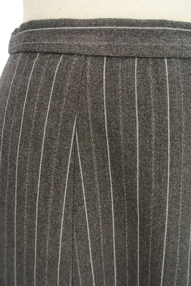 MERCURYDUO（マーキュリーデュオ）の古着「ストライプ柄膝下丈起毛スカート（ロングスカート・マキシスカート）」大画像４へ