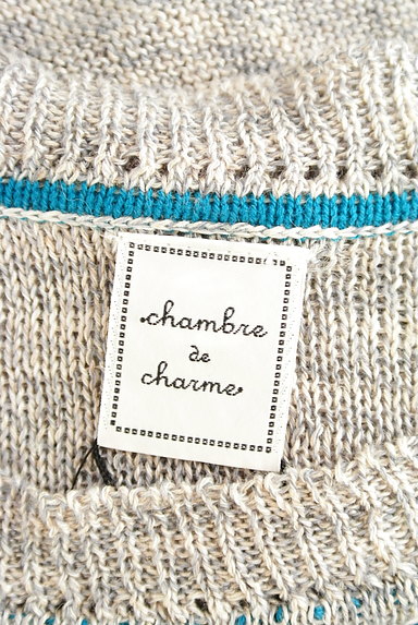 chambre de charme（シャンブルドゥシャーム）の古着「編地切替ニット（ニット）」大画像６へ