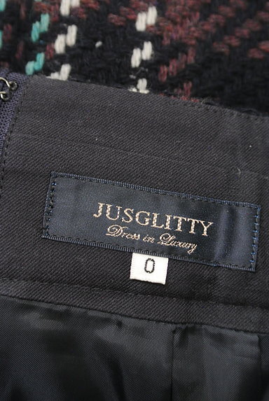 JUSGLITTY（ジャスグリッティー）の古着「ステッチチェック柄タイトスカート（ロングスカート・マキシスカート）」大画像６へ