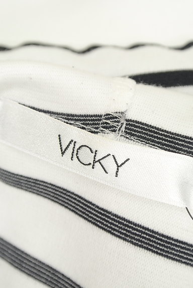 VICKY（ビッキー）の古着「ボーダージップアップパーカー（スウェット・パーカー）」大画像６へ