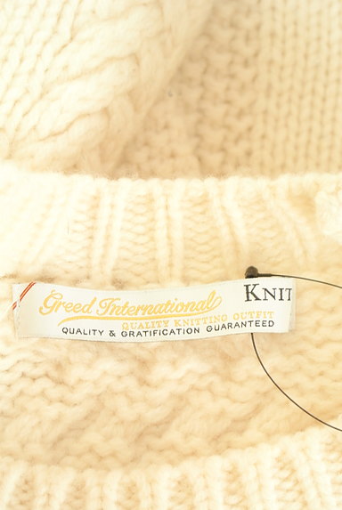 GREED INTERNATIONAL（グリードインターナショナル）の古着「ケーブル編みニットトップス（ニット）」大画像６へ