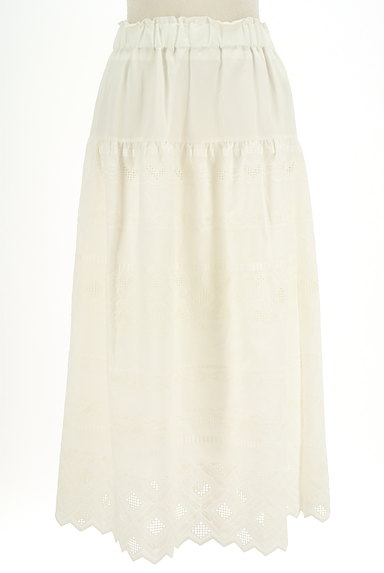 Jines（ジネス）の古着「カットワーク刺繍ロングスカート（ロングスカート・マキシスカート）」大画像１へ
