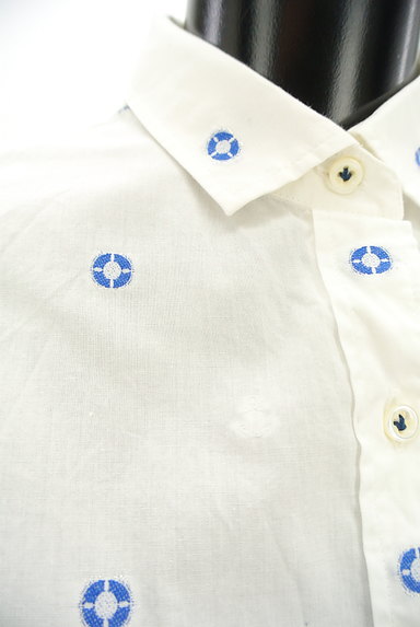 LA MARINE FRANCAISE（マリンフランセーズ）の古着「マリンマーク刺繍シャツ（カジュアルシャツ）」大画像４へ