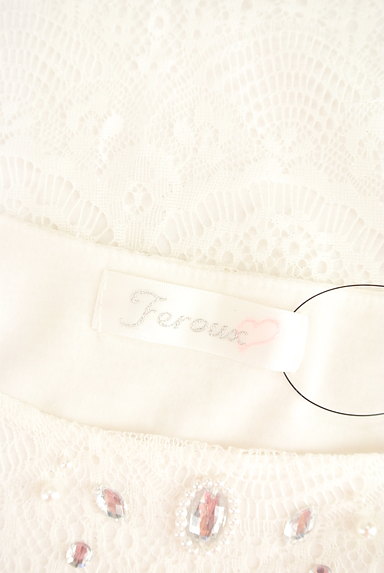 Feroux（フェルゥ）の古着「袖シフォン装飾ラメレースカットソー（カットソー・プルオーバー）」大画像６へ
