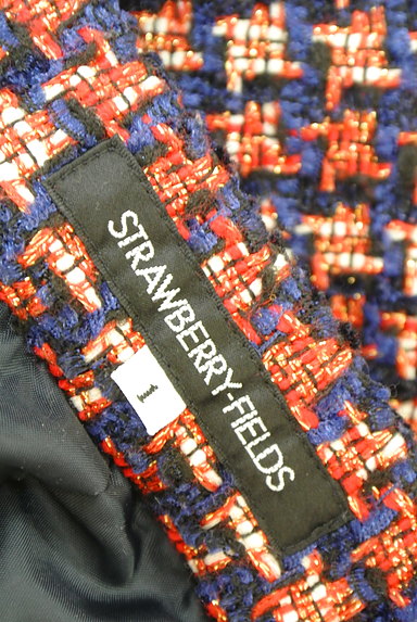 STRAWBERRY-FIELDS（ストロベリーフィールズ）の古着「膝下丈ラメツイード切替フレアスカート（スカート）」大画像６へ