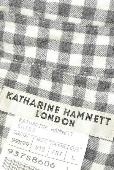 KATHARINE HAMNETT LONDON（キャサリンハムネットロンドン）の古着「チェック柄フランネルシャツ（カジュアルシャツ）」大画像６へ