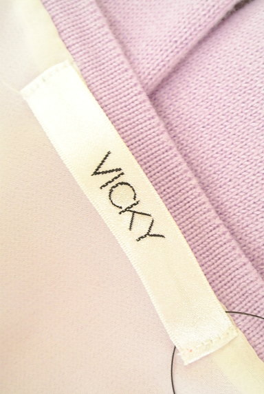 VICKY（ビッキー）の古着「裾シフォン変形カラーニット（ニット）」大画像６へ