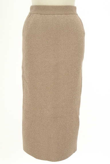 rienda（リエンダ）の古着「ラメニットミモレタイトスカート（ロングスカート・マキシスカート）」大画像１へ