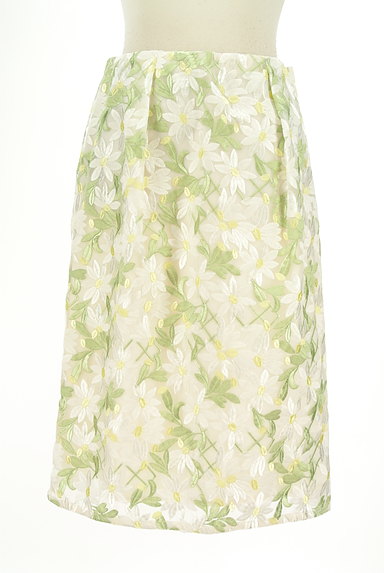 STRAWBERRY-FIELDS（ストロベリーフィールズ）の古着「膝下丈花刺繍オーガンジースカート（スカート）」大画像１へ