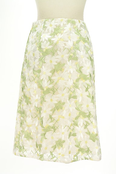 STRAWBERRY-FIELDS（ストロベリーフィールズ）の古着「膝下丈花刺繍オーガンジースカート（スカート）」大画像２へ