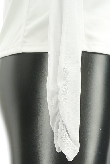 HIROKO BIS（ヒロコビス）の古着「フロント刺繍チュール袖カットソー（カットソー・プルオーバー）」大画像５へ