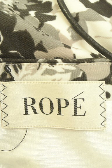ROPE（ロペ）の古着「モノトーン花柄フレンチワンピース（ワンピース・チュニック）」大画像６へ
