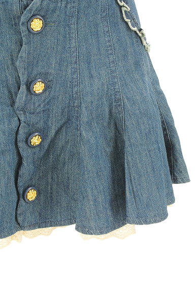 LIZ LISA（リズリサ）の古着「裾レースデニムキュロットパンツ（ショートパンツ・ハーフパンツ）」大画像５へ