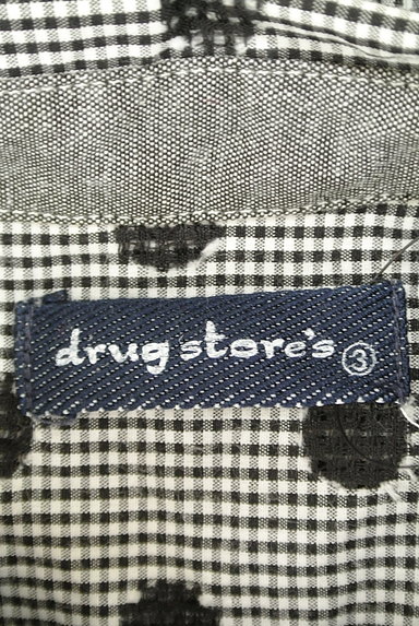 drug store's（ドラッグストアーズ）の古着「シアードット＆チェック柄シャツ（カジュアルシャツ）」大画像６へ