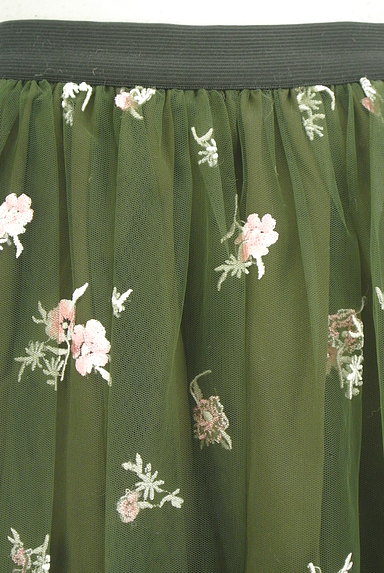 31 Sons de mode（トランテアン ソン ドゥ モード）の古着「花柄刺繍チュールスカート（スカート）」大画像４へ