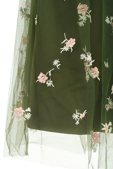 31 Sons de mode（トランテアン ソン ドゥ モード）の古着「花柄刺繍チュールスカート（スカート）」大画像５へ