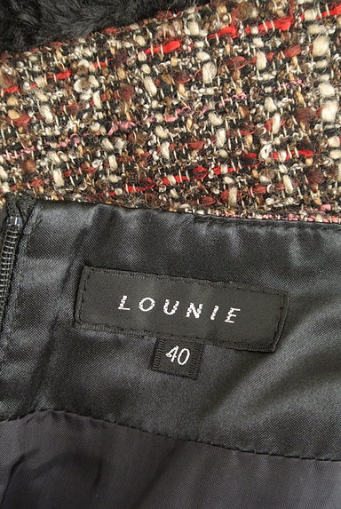 LOUNIE（ルーニィ）の古着「膝上丈裾ファーツイードスカート（スカート）」大画像６へ