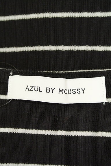 AZUL by moussy（アズールバイマウジー）の古着「Ｖネックボーダーリブカットソー（カットソー・プルオーバー）」大画像６へ