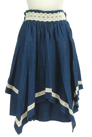 axes femme（アクシーズファム）の古着「イレヘム刺繍レースデニムスカート（スカート）」大画像１へ