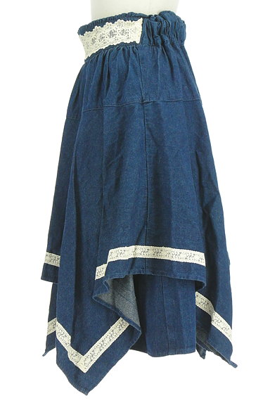 axes femme（アクシーズファム）の古着「イレヘム刺繍レースデニムスカート（スカート）」大画像３へ