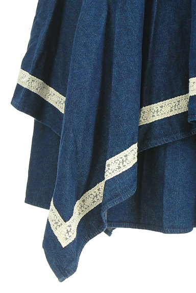 axes femme（アクシーズファム）の古着「イレヘム刺繍レースデニムスカート（スカート）」大画像５へ