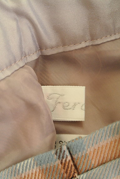 Feroux（フェルゥ）の古着「シフォンタックチェックスカート（ロングスカート・マキシスカート）」大画像６へ