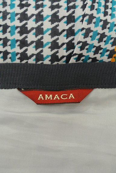 AMACA（アマカ）の古着「千鳥格子×チェック柄シフォンスカート（スカート）」大画像６へ