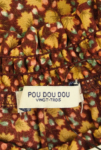 POU DOU DOU（プードゥドゥ）の古着「バイカラー小花柄ハイネックカットソー（カットソー・プルオーバー）」大画像６へ