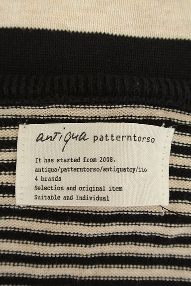 patterntorso（パターントルソ）の古着「Ｖネックボーダーロングニット（ニット）」大画像６へ